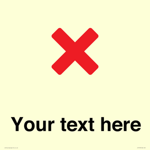 Custom plain background, red cross sign